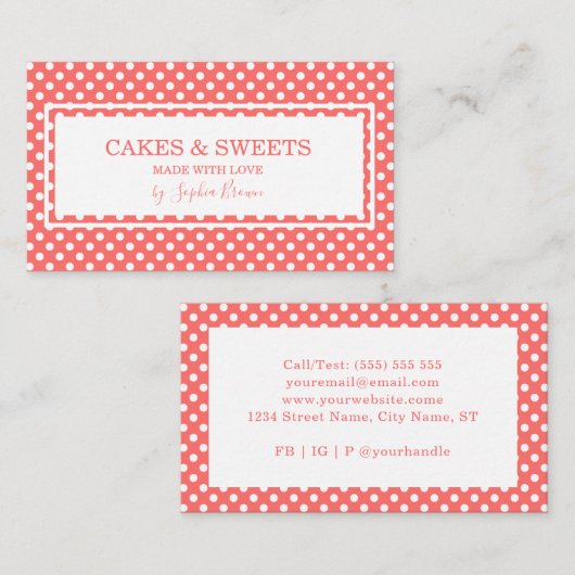  poladots bakkerij en zweet visitekaartje (Voorkant / Achterkant)