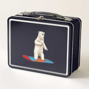 Polair beer als Snowboarder met Snowboard