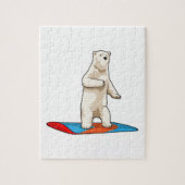 Polair beer als Snowboarder met Snowboard Legpuzzel (Verticaal)