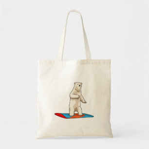 Polair beer als Snowboarder met Snowboard Tote Bag