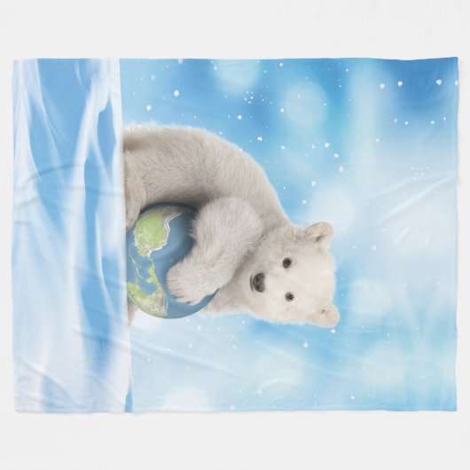 Polair Beer Arctic World Blanket Fleece Deken (Voorkant (Horizontaal))