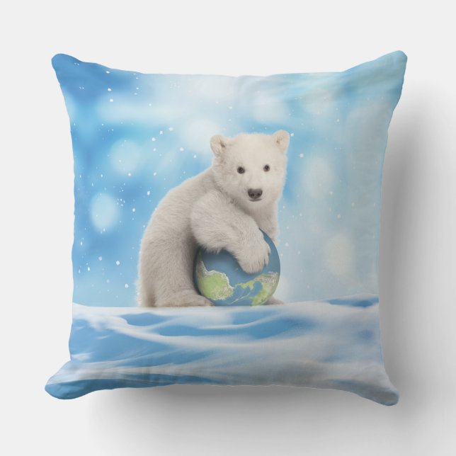 Polair Beer Arctic World Pillow Kussen (Voorkant)