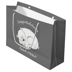 Polair Beer Baby shower Wintergrijs Genderneutraal Groot Cadeauzakje