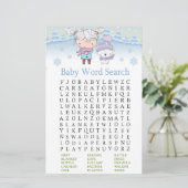 polair beer Baby shower Word Search Game (Staand voorkant)