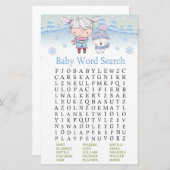 polair beer Baby shower Word Search Game (Voorkant / Achterkant)