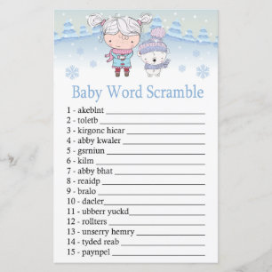 polair beer Baby word scramble game