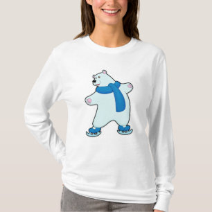 Polair beer bij ijsschaatsen met karf t-shirt