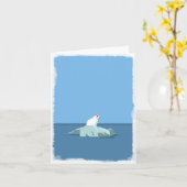 Polair Beer blanco wenskaart Kaart (Gele Bloem)