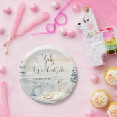 Polair Beer | Bos Baby shower Papieren Bordje (Feest)