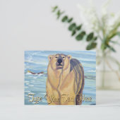 Polair Beer Briefkaart Polar Beer Art Briefkaarten (Staand voorkant)