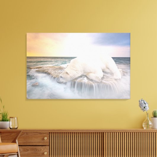 Polair Beer Canvas Afdruk (Insitu (Woonkamer))