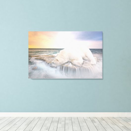 Polair Beer Canvas Afdruk (Insitu (Houten vloer))