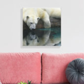 Polair Beer Canvas - Polaire reflecties op Beer (Insitu (Woonkamer))