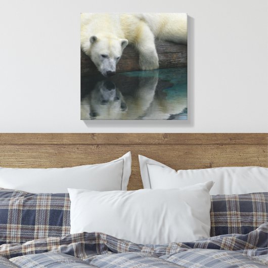 Polair Beer Canvas - Polaire reflecties op Beer (Insitu (Slaapkamer))