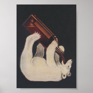 Polair Beer Drink uit een fles Poster