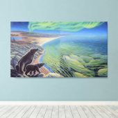 Polair Beer en Beluga Whales Schilderdoek afdrukke Canvas Afdruk (Insitu (Houten vloer))