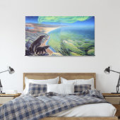Polair Beer en Beluga Whales Schilderdoek afdrukke Canvas Afdruk (Insitu (Slaapkamer))