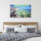 Polair Beer en Beluga Whales Schilderdoek afdrukke Canvas Afdruk (Insitu (Slaapkamer))