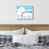 Polair Beer en kubussen Canvas Afdruk (Insitu (Slaapkamer))