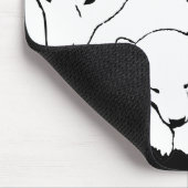 Polair Beer en kubussen Mousepad Wildlife Art Mous Muismat (Hoek)