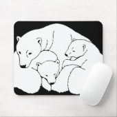 Polair Beer en kubussen Mousepad Wildlife Art Mous Muismat (Met muis)