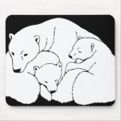 Polair Beer en kubussen Mousepad Wildlife Art Mous Muismat (Voorkant)