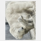 Polair Beer en mandje Fleece Deken (Voorkant)