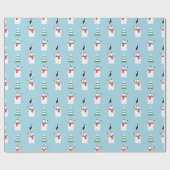 Polair Beer en Penguin Cadeaupapier (Vlak)