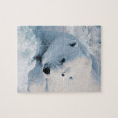 Polair Beer en sneeuw Legpuzzel (Horizontaal)