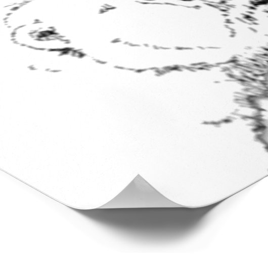 Polair Beer en snijkunst afdrukken Poster in wild (Hoek)