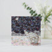 Polair Beer en Star Square kerstkaart, leeg Feestdagenkaart (Staand voorkant)