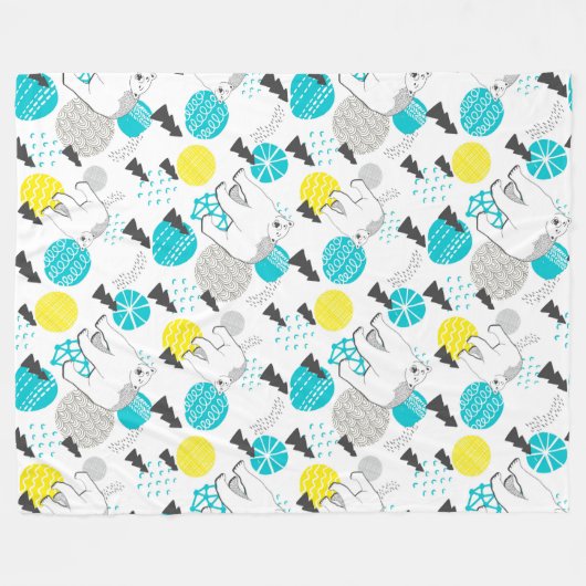 Polair beer fleece deken (Voorkant (Horizontaal))