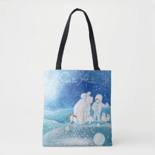 Polair Beer, Fox, Penguin en Snowman Save the Arct Tote Bag