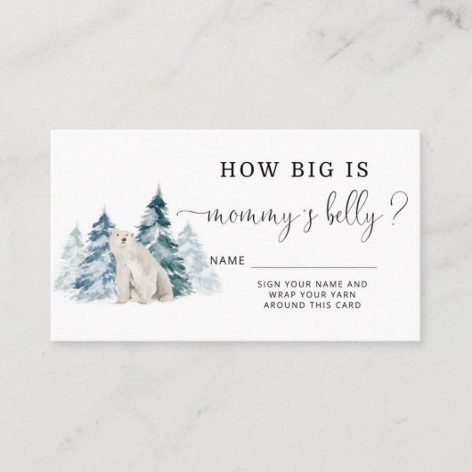 Polair beer hoe groot is mama's buikomheining informatiekaartje (Voorkant)