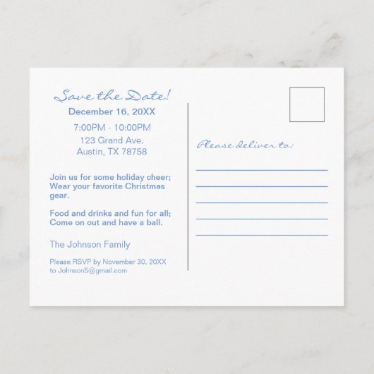 Polair Beer | Holiday Party Aankondiging Post Kaar (Achterkant)