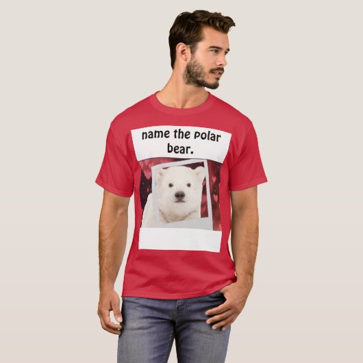 Polair beer in de afbeelding t-shirt (Voorkant volledig)