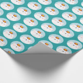 Polair Beer in een Propeller Pet Patroon Cadeaupapier (Hoek)