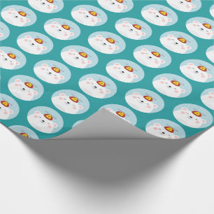 Polair Beer in een Propeller Pet Patroon Cadeaupapier