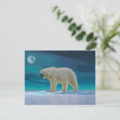 Polair Beer in motorlicht platte Wenskaart Kaart (Staand voorkant)