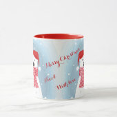 Polair beer in Santa hat, gepersonaliseerd Mok (Midden)