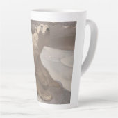 Polair beer in sneeuw  illustratie latte mok (Rechterhoek)