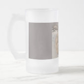 Polair beer in sneeuw  illustratie matglas bierpul (Links)