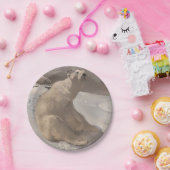 Polair beer in sneeuw illustratie papieren bordje (Feest)