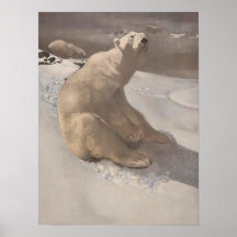 Polair beer in sneeuw illustratie