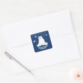 Polair Beer in Snowy Winter Vierkante Sticker (Envelop)