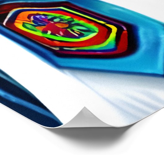 Polair beer in uniform en vuurwerk | AI Art. Poster (Hoek)