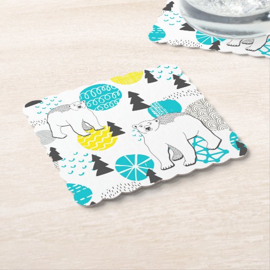 Polair beer kartonnen onderzetters (Gebogen)