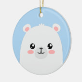 Polair beer keramisch ornament (Links)