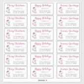 Polair Beer | KerstkerstAdresetiketten met kerstmi Sticker (Vel)