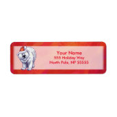 Polair Beer Kerstmis op rood Etiket (Voorkant)